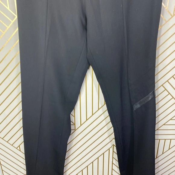 Bally‎ Leather Accent Black Dress Pants Size US 8 - Picture 5 of 12